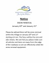 Snow Removal - January 20th &amp; 21st